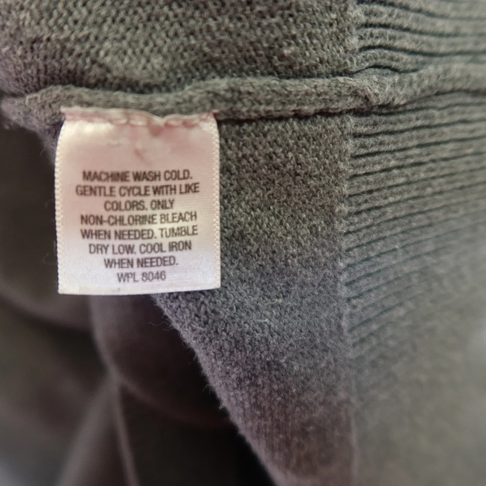 Tasso Elba Gray Quarter Zip Sweater with Stand-Up Collar Size XL